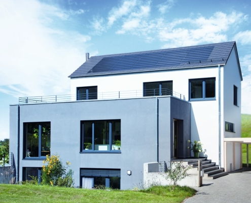 Indach Photovoltaik auf Einfamilienhaus
